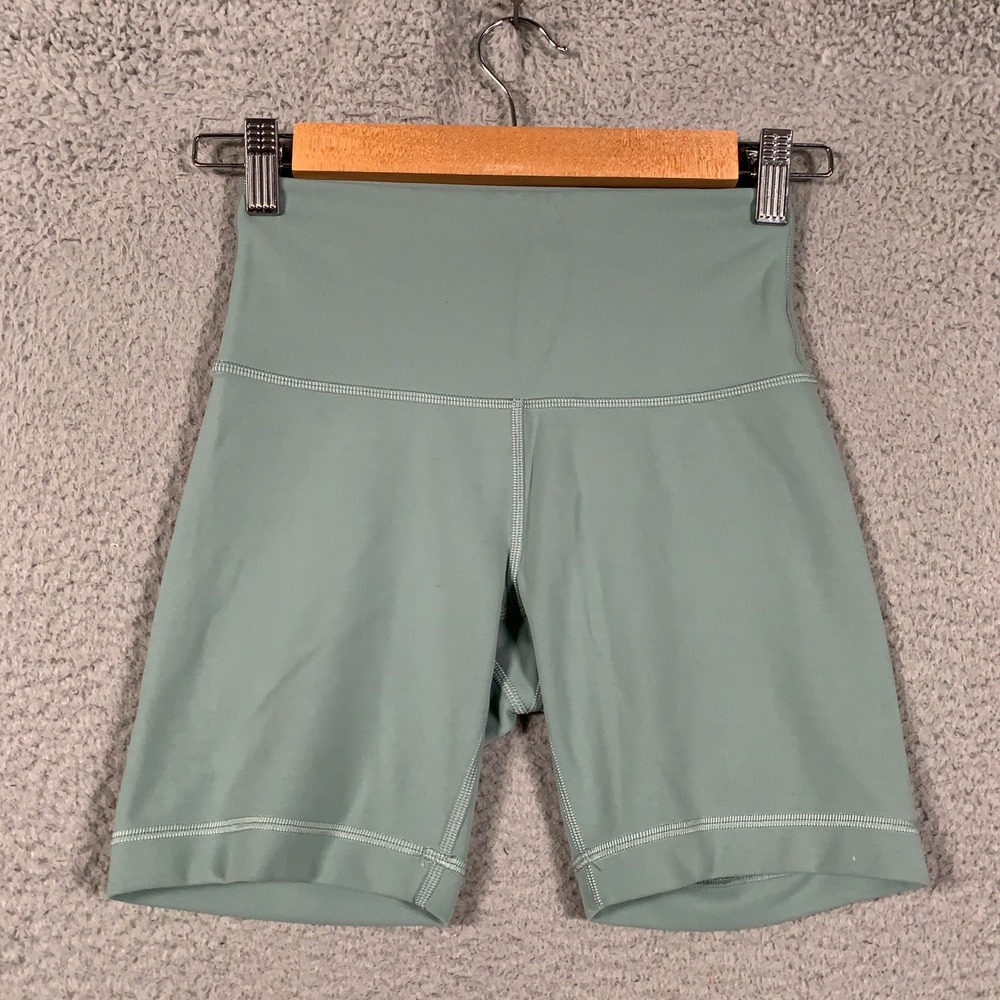 Lululemon Wunder Train High-Rise Short Womens 4 Tidewater Teal Biker Athletic 8"